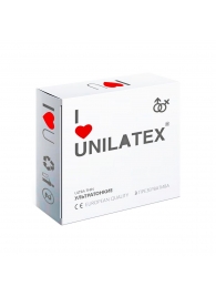 Ультратонкие презервативы Unilatex Ultra Thin - 3 шт. - Unilatex - купить с доставкой в Красногорске