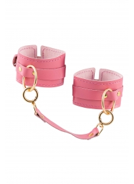 Розовые однослойные кожаные оковы - Pecado - купить с доставкой в Красногорске