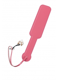 Розовый кожаный пэддл - 37 см. - Pecado - купить с доставкой в Красногорске