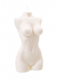 Белая интерьерная свеча в форме женского торса - 850 гр. - Pecado - купить с доставкой в Красногорске