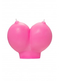 Розовая свеча «Сиськи» - 150 гр. - Pecado - купить с доставкой в Красногорске