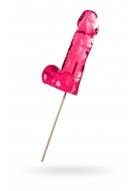 Розовый леденец в форме члена со вкусом айриш крим - 173 гр. - Sosuчki - купить с доставкой в Красногорске