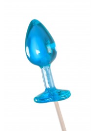 Голубой леденец в форме анальной пробки со вкусом блю кюрасао - 29 гр. - Sosuчki - купить с доставкой в Красногорске