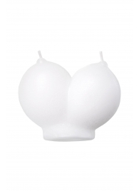 Белая сувенирная свеча «Сиськи» - Pecado - купить с доставкой в Красногорске