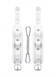 Белые узкие наручники-браслеты со скруглёнными углами - Pecado - купить с доставкой в Красногорске