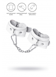 Белые узкие наручники-браслеты со скруглёнными углами - Pecado - купить с доставкой в Красногорске