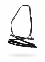 Черная кожаная портупея «Осанка» - Pecado - купить с доставкой в Красногорске