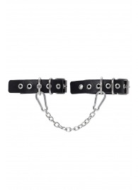 Черные оковы из одного ремешка с люверсами - Pecado - купить с доставкой в Красногорске