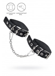 Черные оковы из одного ремешка с люверсами - Pecado - купить с доставкой в Красногорске