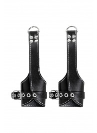 Черные подвесы с белой строчкой - Pecado - купить с доставкой в Красногорске