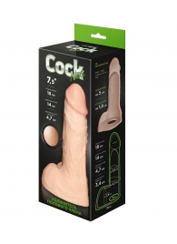 Телесный фаллоудлинитель с мошонкой Cock Next - 19 см. - LOVETOY (А-Полимер) - в Красногорске купить с доставкой