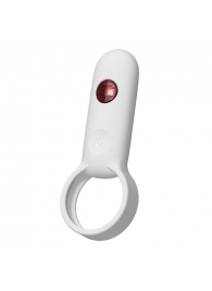 Белое эрекционное виброкольцо с пультом ДУ - Youvic - в Красногорске купить с доставкой