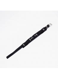 Черный ошейник из высококачественной натуральной кожи - Crazy Handmade - купить с доставкой в Красногорске