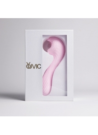 Розовый вибромассажёр с деликатными токами - Youvic - купить с доставкой в Красногорске