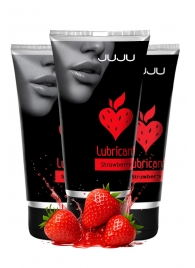 Набор из 3 съедобных лубрикантов JUJU со вкусом клубники - JuJu - купить с доставкой в Красногорске