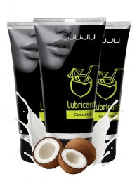 Набор из 3 съедобных лубрикантов JUJU со вкусом кокоса - JuJu - купить с доставкой в Красногорске