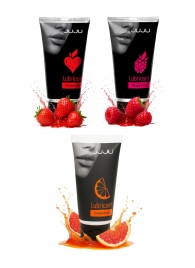 Набор из 3 съедобных лубрикантов JUJU (клубника, малина, грейпфрут) - JuJu - купить с доставкой в Красногорске