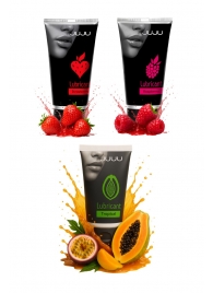 Набор из 3 съедобных лубрикантов JUJU (клубника, малина, тропические фрукты) - JuJu - купить с доставкой в Красногорске