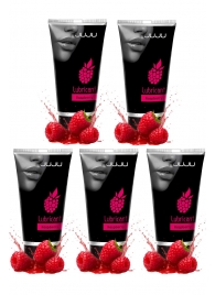 Набор из 5 съедобных лубрикантов JUJU со вкусом малины - JuJu - купить с доставкой в Красногорске
