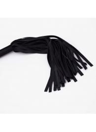 Черный кожаный флоггер - 45 см. - Crazy Handmade - купить с доставкой в Красногорске