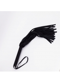 Черный кожаный флоггер - 45 см. - Crazy Handmade - купить с доставкой в Красногорске