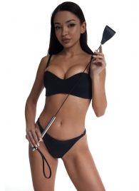 Стек с широким черным кожаным наконечником и металлической ручкой - 67 см. - Crazy Handmade - купить с доставкой в Красногорске