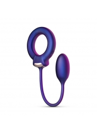 Фиолетовое эрекционное виброкольцо с анальным шариком Eclipse - ONE DC B.V. - в Красногорске купить с доставкой