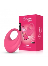 Розовое интерактивное эрекционное виброкольцо Leo - Easy toys - в Красногорске купить с доставкой