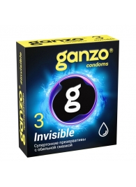Супертонкие презервативы Ganzo Invisible - 3 шт. - Ganzo - купить с доставкой в Красногорске