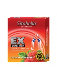 Стимулирующая насадка Sitabella Extender  Клубника - Sitabella - купить с доставкой в Красногорске