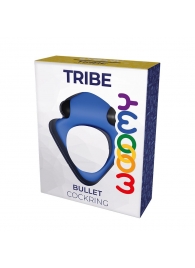 Синее эрекционное кольцо Wooomy Tribeс с вибрацией - Adrien Lastic - в Красногорске купить с доставкой