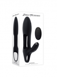 Черная насадка на пенис с вибрацией Nautilus - Zero Tolerance - в Красногорске купить с доставкой