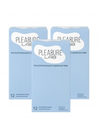 Набор из 3 упаковок ультратонких презервативов Pleasure Lab (по 12 шт.) - Pleasure Lab - купить с доставкой в Красногорске