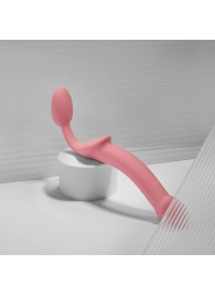 Розовый безремневой страпон Strap-on-me Semi-Realistic Bendable Strap-On size M - Strap-on-me - купить с доставкой в Красногорске