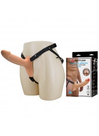 Телесный полый мужской страпон London - 16,8 см. - Baile - купить с доставкой в Красногорске