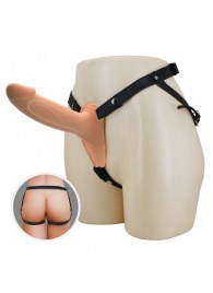 Телесный полый мужской страпон London - 16,8 см. - Baile - купить с доставкой в Красногорске