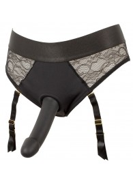 Черный женский страпон Strap-on Set: трусики и насадка - Orion - купить с доставкой в Красногорске