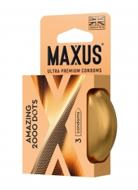 Точечные презервативы MAXUS 2000 Amazing Dots с железным кейсом - 3 шт. - Maxus - купить с доставкой в Красногорске