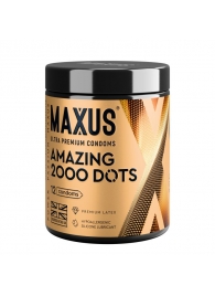 Точечные презервативы MAXUS 2000 Amazing Dots с железным кейсом - 12 шт. - Maxus - купить с доставкой в Красногорске