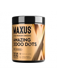 Точечные презервативы MAXUS 2000 Amazing Dots с железным кейсом - 15 шт. - Maxus - купить с доставкой в Красногорске