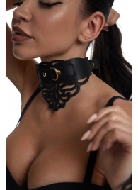 Фигурный чокер с узорами и золотистой фурнитурой - Crazy Handmade - купить с доставкой в Красногорске