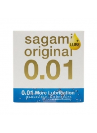 Увлажнённый презерватив Sagami Original 0.01 Extra Lub - 1 шт. - Sagami - купить с доставкой в Красногорске