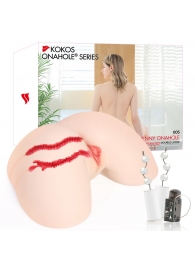 Мастурбатор-полуторс с двойным слоем материала и вибрацией Jenny Onahole Real Hips - KOKOS - в Красногорске купить с доставкой