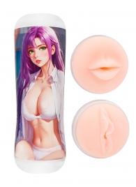 Двусторонний мастурбатор аниме - ротик и вагина - Tokyo Style - в Красногорске купить с доставкой