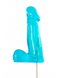 Голубой леденец в форме члена со вкусом блю кюрасао - 173 гр. - Sosuчki - купить с доставкой в Красногорске
