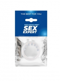 Эрекционное кольцо с мягкой стимулирующей насадкой - Sex Expert - в Красногорске купить с доставкой