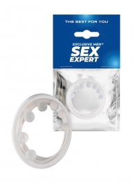 Эрекционное кольцо с мягкой стимулирующей насадкой - Sex Expert - в Красногорске купить с доставкой