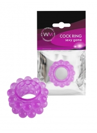 Лиловое эрекционное кольцо с 2 рядами стимулирующих шариков - Erowoman-Eroman - в Красногорске купить с доставкой