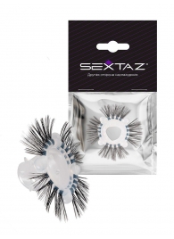 Эластичное эрекционное кольцо с черными «ресничками» - Sextaz - в Красногорске купить с доставкой