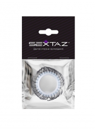 Эластичное эрекционное колечко с черными «ресничками» - Sextaz - в Красногорске купить с доставкой